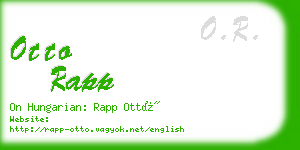 otto rapp business card